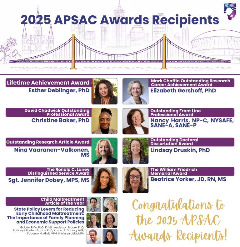 2025 APSAC Award Recipients